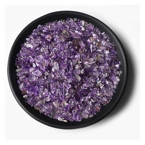Unregelmäßiger Kies, Rosenquarz, Rohmineralien, Stein, Verwendung for die Dekoration von Wohnkultur, Aquarium, Aquarium(NO.16 Amethyst,20g) von YGSGJSP