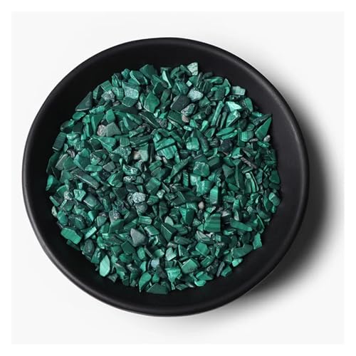 Unregelmäßiger Kies, Rosenquarz, Rohmineralien, Stein, Verwendung for die Dekoration von Wohnkultur, Aquarium, Aquarium(NO.20 Malachite,50g) von YGSGJSP