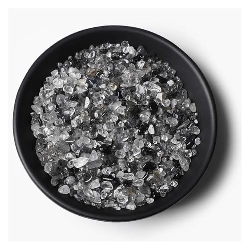 Unregelmäßiger Kies, Rosenquarz, Rohmineralien, Stein, Verwendung for die Dekoration von Wohnkultur, Aquarium, Aquarium(NO.26 Rutilated,50g) von YGSGJSP