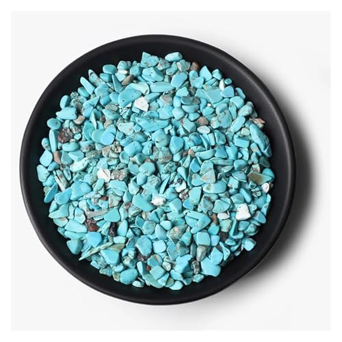 Unregelmäßiger Kies, Rosenquarz, Rohmineralien, Stein, Verwendung for die Dekoration von Wohnkultur, Aquarium, Aquarium(NO.37 Turquoise,100g) von YGSGJSP