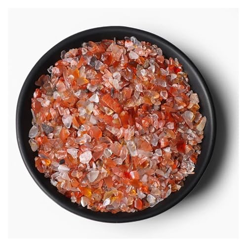 Unregelmäßiger Kies, Rosenquarz, Rohmineralien, Stein, Verwendung for die Dekoration von Wohnkultur, Aquarium, Aquarium(NO.6 Red Agate,20g) von YGSGJSP