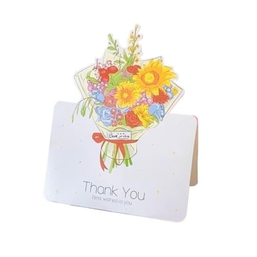 YGSGJSP Hochzeitseinladungen Karte 1 Teile/Paket Tragbare Nette Blume Danke Karte Einladung Nachricht Umschlag Geburtstag Grußkarte for Mutter Tag Karten(Color-2) von YGSGJSP