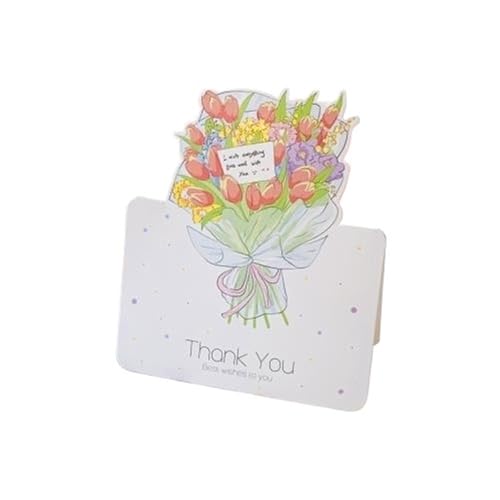 YGSGJSP Hochzeitseinladungen Karte 1 Teile/Paket Tragbare Nette Blume Danke Karte Einladung Nachricht Umschlag Geburtstag Grußkarte for Mutter Tag Karten(Color 3) von YGSGJSP