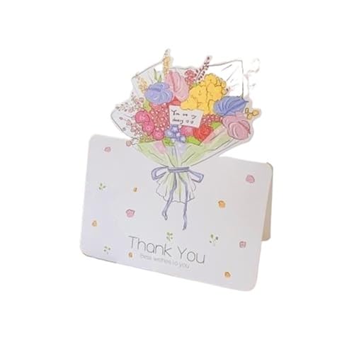 YGSGJSP Hochzeitseinladungen Karte 1 Teile/Paket Tragbare Nette Blume Danke Karte Einladung Nachricht Umschlag Geburtstag Grußkarte for Mutter Tag Karten(Color 5) von YGSGJSP