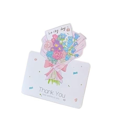 YGSGJSP Hochzeitseinladungen Karte 1 Teile/Paket Tragbare Nette Blume Danke Karte Einladung Nachricht Umschlag Geburtstag Grußkarte for Mutter Tag Karten(Color-6) von YGSGJSP