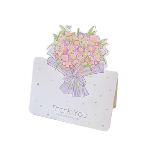 YGSGJSP Hochzeitseinladungen Karte 1 Teile/Paket Tragbare Nette Blume Danke Karte Einladung Nachricht Umschlag Geburtstag Grußkarte for Mutter Tag Karten(Color 7) von YGSGJSP