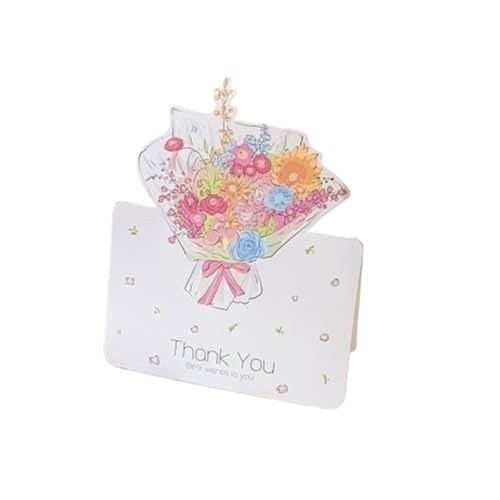 YGSGJSP Hochzeitseinladungen Karte 1 Teile/Paket Tragbare Nette Blume Danke Karte Einladung Nachricht Umschlag Geburtstag Grußkarte for Mutter Tag Karten(Color-8) von YGSGJSP