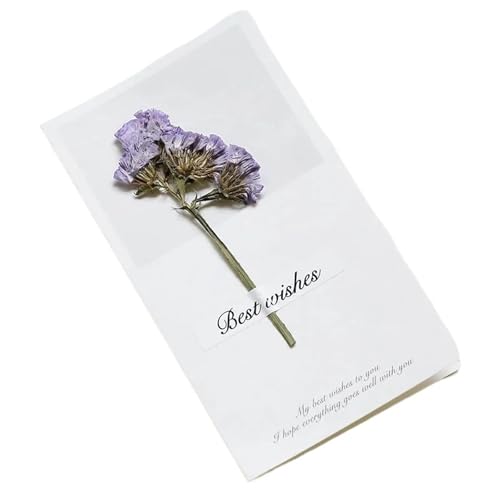 YGSGJSP Hochzeitseinladungen Karte 10 Stück/Packung Kreative handgemachte Grußkarten mit getrockneten Blumen, Klappkarten for Studenten, handgeschriebenes Segenskartenset(Color 10) von YGSGJSP