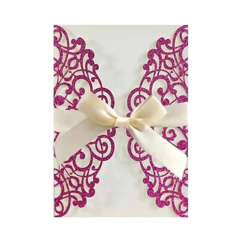 YGSGJSP Hochzeitseinladungen Karte 10 Stücke Hochzeitseinladungen Karten Tags Vintage Hochzeit Braut Grußkarte Geburtstag Dekoration Partei Liefert(Purple Red) von YGSGJSP