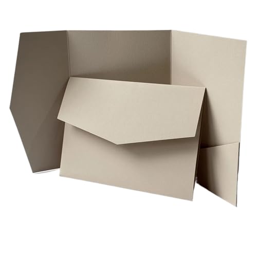 YGSGJSP Hochzeitseinladungen Karte 20 oder 25 Stück Blanko-Einladungskarten for Selbermachen, Hochzeitspapierumschlag, DIY-Einladung, individuelle Einladung(Beige,25pcs) von YGSGJSP