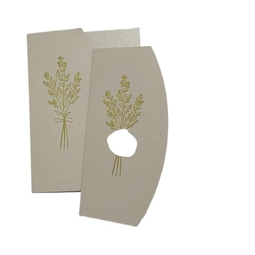 YGSGJSP Hochzeitseinladungen Karte 25 Stück 5,2 x 7,2 Zoll Bogenpapier-Einladungskartenhüllen for Hochzeitsgrüße, kein Innenblatt, kein Umschlag, kein Wachssiegel, kein Band(Beige) von YGSGJSP