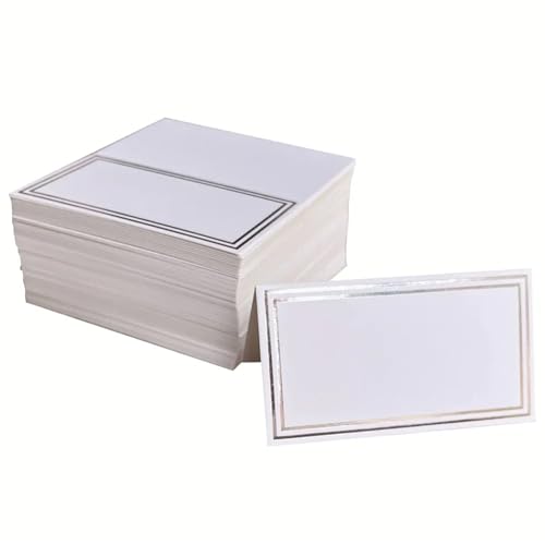 YGSGJSP Hochzeitseinladungen Karte 50 stücke Tischkarten Hochzeit Party Dekoration Tischdekoration Tischname Nachricht Grußkarte Event Party Supplies Sitzkarte(Silver) von YGSGJSP