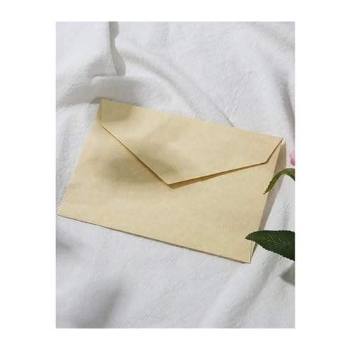 YGSGJSP Hochzeitseinladungen Karte Dicke Papierumschläge, süße Papiertüten, Hochzeitseinladungen, Karten, Postkartenhüllen(Beige) von YGSGJSP