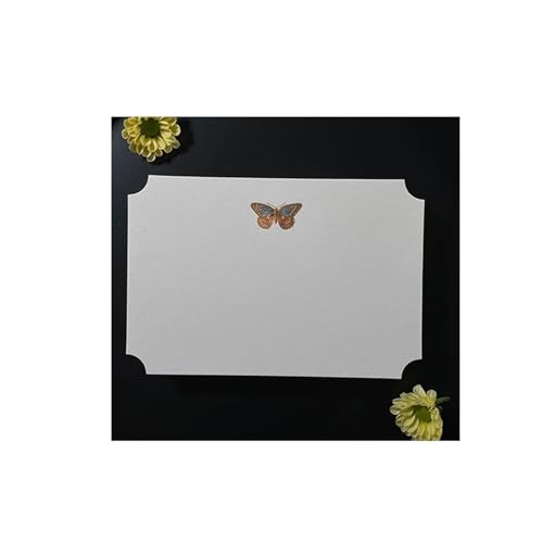 YGSGJSP Hochzeitseinladungen Karte Grußkarte, leicht, luxuriös, geprägt, dreidimensionales Schmetterlingsmuster mit Goldprägung, Nachrichtenkarte, Hochzeitseinladung(Grey) von YGSGJSP