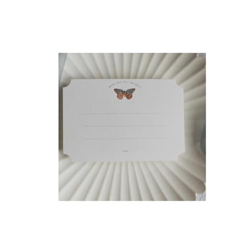 YGSGJSP Hochzeitseinladungen Karte Grußkarte, leicht, luxuriös, geprägt, dreidimensionales Schmetterlingsmuster mit Goldprägung, Nachrichtenkarte, Hochzeitseinladung(White) von YGSGJSP