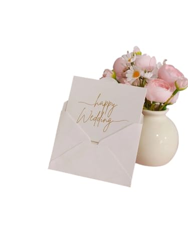 YGSGJSP Hochzeitseinladungen Karte Grußkarte zur Hochzeit, Hochzeitskarte aus Papier, Einladungskarte zur Hochzeitswarteschlange, Umschlagkarte mit einer darauf geschriebenen Liebeserklärung(12pcs) von YGSGJSP