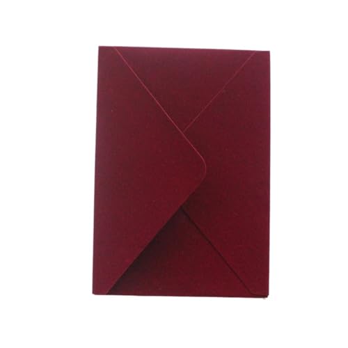 YGSGJSP Hochzeitseinladungen Karte Samtumschläge, weich, glatt, 13,5 x 19,5 cm, passend for Einladungskarten im Format 5 x 7 Zoll(Red,25pcs) von YGSGJSP