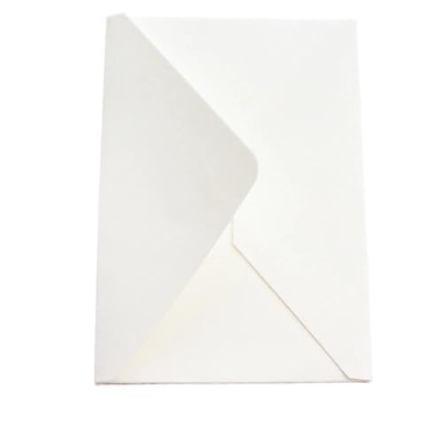YGSGJSP Hochzeitseinladungen Karte Samtumschläge, weich, glatt, 13,5 x 19,5 cm, passend for Einladungskarten im Format 5 x 7 Zoll(White,25pcs) von YGSGJSP
