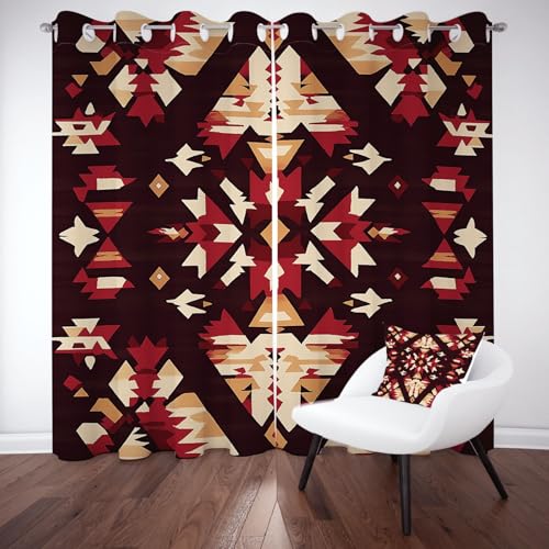 YGcegcia Aztekenmuster Tribal Ösenvorhang, Southwest Ethno Gardinen Thermovorhang, Geometrisch Ureinwohner Vorhang Verdunklungsvorhänge 2er Set für Kinderzimmer Schlafzimmer, H245 x B140 cm YGcegcia Aztekenmuster Tribal Ösenvorhang, Southwest Ethno Gardinen Thermovorhang, Geometrisch Ureinwohner Vorhang Verdunklungsvorhänge 2er Set für Kinderzimmer Schlafzimmer, H245 x B140 cm von YGcegcia