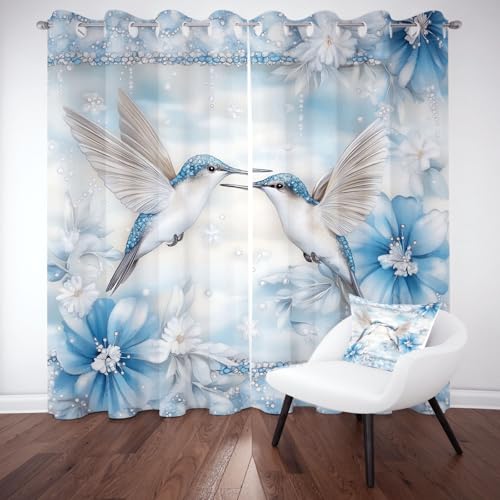 YGcegcia Kolibri Vogel Pfingstrose Ösenvorhang, Blumenmuster Tiermuster Gardinen Thermovorhang, Luxuriöse Floral Vorhang Verdunklungsvorhänge 2er Set für Kinderzimmer Schlafzimmer, H245 x B140 cm YGcegcia Kolibri Vogel Pfingstrose Ösenvorhang, Blumenmuster Tiermuster Gardinen Thermovorhang, Luxuriöse Floral Vorhang Verdunklungsvorhänge 2er Set für Kinderzimmer Schlafzimmer, H245 x B140 cm von YGcegcia