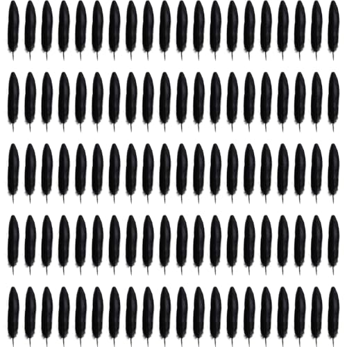 YHAILI Hängende Anhänger, natürliche Flügel, zum Basteln, schwarze Flügel, natürliche Gänseflügel für Traumfänger, Hochzeitsdekoration, 100 Stück YHAILI Hängende Anhänger, natürliche Flügel, zum Basteln, schwarze Flügel, natürliche Gänseflügel für Traumfänger, Hochzeitsdekoration, 100 Stück von YHAILI