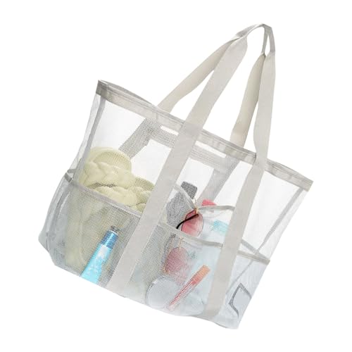YHAILI Strandtasche, extra groß, wasserdicht, Netzstoff, Einkaufstasche für Familien-Strandausflüge und den täglichen Gebrauch, mit mehreren Taschen YHAILI Strandtasche, extra groß, wasserdicht, Netzstoff, Einkaufstasche für Familien-Strandausflüge und den täglichen Gebrauch, mit mehreren Taschen von YHAILI