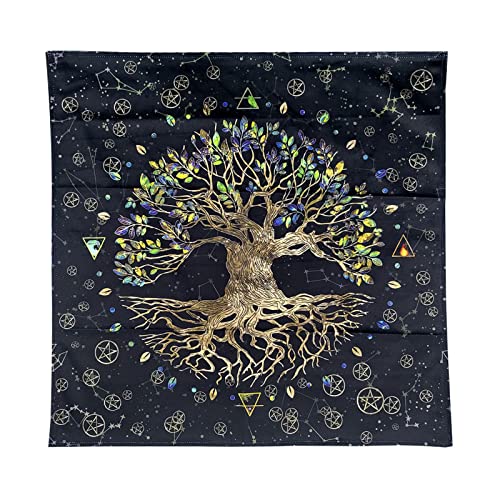 YHAILI Tarot Tuch Baum des 4 Elemente Tischdecke Tarot Wahrsagekarten Tischdecke Wandteppich Hexerei Zubehör YHAILI Tarot Tuch Baum des 4 Elemente Tischdecke Tarot Wahrsagekarten Tischdecke Wandteppich Hexerei Zubehör von YHAILI
