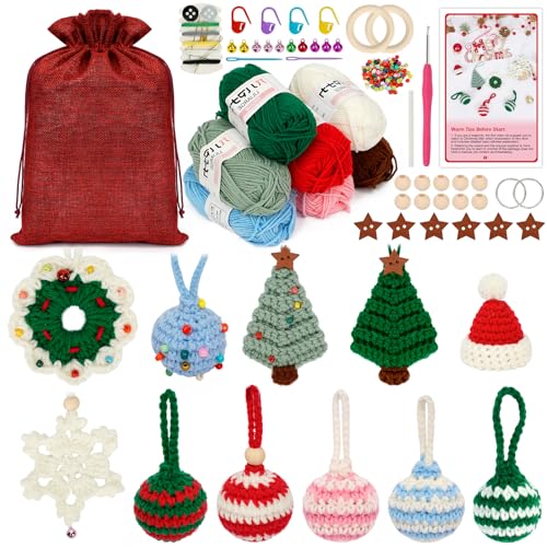 YHANEC 55-teiliges Häkelnadel-Set, Häkelset für Anfänger, Strickset mit Häkelnadeln, Garn, Schritt für Schritt Anleitungsvideo, Nützliches Starter Häkelset für Anfänger, Erwachsene von YHANEC