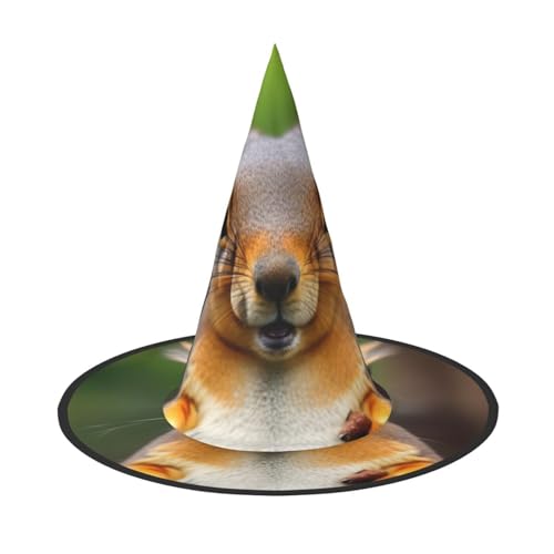 YHBLYKXP Eichhörnchen Lustiges Tier, verstellbar, Halloween-Hexenhut mit faltbarer Krempe, für Kostümparty, Karneval, Maskenball YHBLYKXP Eichhörnchen Lustiges Tier, verstellbar, Halloween-Hexenhut mit faltbarer Krempe, für Kostümparty, Karneval, Maskenball von YHBLYKXP