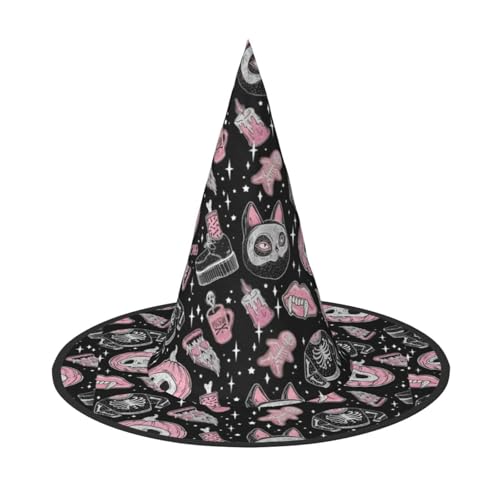 YHBLYKXP Halloween-Kürbis-Katze, verstellbarer Halloween-Hexenhut mit faltbarer Krempe, für Kostümparty, Karneval, Maskenball YHBLYKXP Halloween-Kürbis-Katze, verstellbarer Halloween-Hexenhut mit faltbarer Krempe, für Kostümparty, Karneval, Maskenball von YHBLYKXP