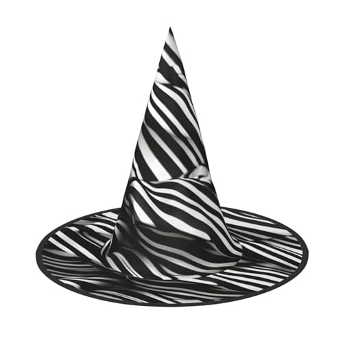 YHBLYKXP Hexenhut für Halloween, verstellbar, mit faltbarer Krempe, für Kostümparty, Karneval, Maskenball von YHBLYKXP