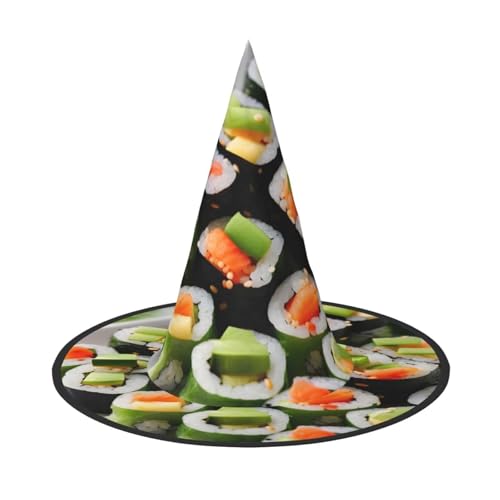 YHBLYKXP Sushi Dill Pickles verstellbarer Halloween-Hexenhut mit faltbarer Krempe für Kostümparty, Karneval, Maskenball YHBLYKXP Sushi Dill Pickles verstellbarer Halloween-Hexenhut mit faltbarer Krempe für Kostümparty, Karneval, Maskenball von YHBLYKXP