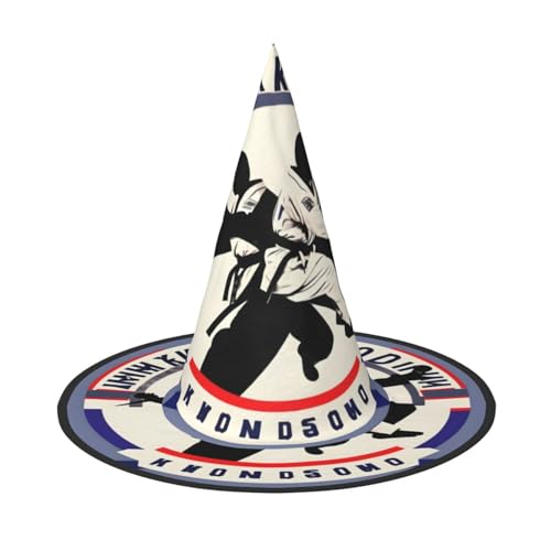 YHBLYKXP Taekwondo-Design, verstellbarer Halloween-Hexenhut mit faltbarer Krempe, für Kostümparty, Karneval, Maskenball YHBLYKXP Taekwondo-Design, verstellbarer Halloween-Hexenhut mit faltbarer Krempe, für Kostümparty, Karneval, Maskenball von YHBLYKXP