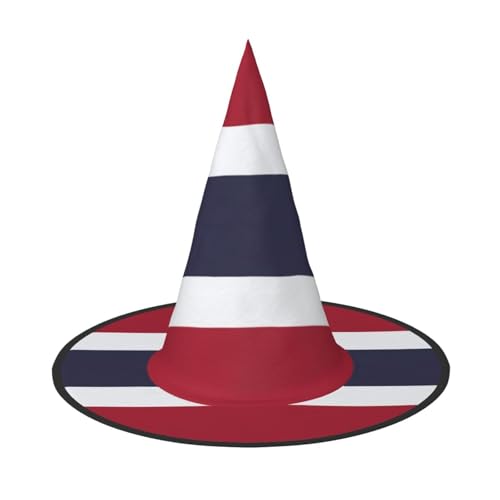 YHBLYKXP Thailand-Flagge, verstellbarer Halloween-Hexenhut mit faltbarer Krempe, für Kostümparty, Karneval, Maskenball YHBLYKXP Thailand-Flagge, verstellbarer Halloween-Hexenhut mit faltbarer Krempe, für Kostümparty, Karneval, Maskenball von YHBLYKXP