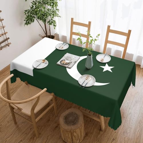 YHBLYKXP Tischdecke mit Flagge von Pakistan, knitterfrei, waschbar, rechteckige Tischdecke YHBLYKXP Tischdecke mit Flagge von Pakistan, knitterfrei, waschbar, rechteckige Tischdecke von YHBLYKXP