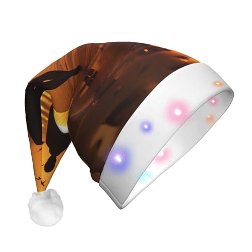 YHBLYKXP Weihnachtsmannmützen mit Sonnenuntergang am Meer, leicht, Unisex, Weihnachtsmannmütze, mit weißer Plüschkappe und pelzigem Ball YHBLYKXP Weihnachtsmannmützen mit Sonnenuntergang am Meer, leicht, Unisex, Weihnachtsmannmütze, mit weißer Plüschkappe und pelzigem Ball von YHBLYKXP