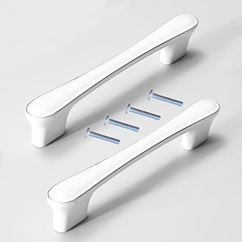 YHBZ Weiße Zuggriffe für Schrank Schublade,Möbelgriffe aus Zinklegierung,Lange Bow Door Ziehen Knöpfe,Für Küche Schlafzimmer Möbel Hardware mit Schrauben,2 Stück,140mm/5.5in YHBZ Weiße Zuggriffe für Schrank Schublade,Möbelgriffe aus Zinklegierung,Lange Bow Door Ziehen Knöpfe,Für Küche Schlafzimmer Möbel Hardware mit Schrauben,2 Stück,140mm/5.5in von YHBZ