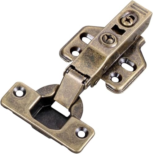 YHDMBBSHNB Aufschraubscharnier, Scharniere für Schranktüren, Edelstahl Möbel Schrank Tür Scharniere Kupfer Core Puffer Näher Möbel Hardware(Full Overlay) von YHDMBBSHNB