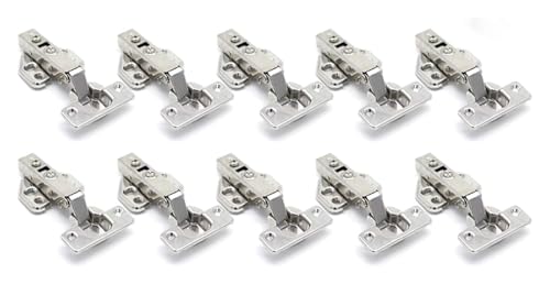 YHDMBBSHNB Aufschraubscharnier, Scharniere für Schranktüren, Hydraulische Scharniere, Schränke, Möbel, ohne Bohren, Fester Edelstahl(10PCS) von YHDMBBSHNB