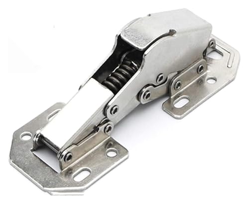YHDMBBSHNB Aufschraubscharnier, Scharniere für Schranktüren, Nicht bohrendes hydraulisches Kissenscharnier for Schranktüren, Soft-Close-Möbelbeschläge(4 INCH Soft Close) von YHDMBBSHNB