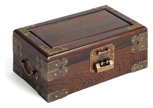 YHDMBBSHNB Schmuckkästchen, Schmuckschatulle aus Holz, Aufbewahrungsbox for Schmuck aus Holz mit Spiegel und Schloss for Halsketten und Ohrringe YHDMBBSHNB Schmuckkästchen, Schmuckschatulle aus Holz, Aufbewahrungsbox for Schmuck aus Holz mit Spiegel und Schloss for Halsketten und Ohrringe von YHDMBBSHNB