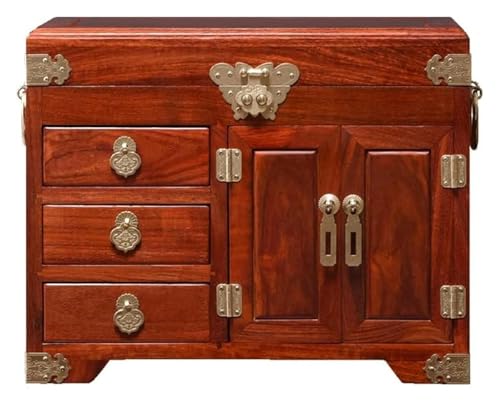 YHDMBBSHNB Schmuckkästchen, Schmuckschatulle aus Holz, Hölzerne Ankleidebox Ohrring Aufbewahrung Schmuck Organizer(C) von YHDMBBSHNB