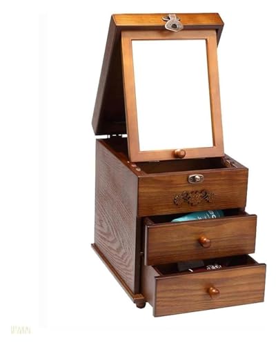 YHDMBBSHNB Schmuckkästchen, Schmuckschatulle aus Holz, Hölzerne antike Schublade Aufbewahrungsbox Organizer Armband Schmuck tragbar mit Samt ausgekleidet YHDMBBSHNB Schmuckkästchen, Schmuckschatulle aus Holz, Hölzerne antike Schublade Aufbewahrungsbox Organizer Armband Schmuck tragbar mit Samt ausgekleidet von YHDMBBSHNB