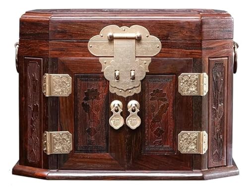 YHDMBBSHNB Schmuckkästchen, Schmuckschatulle aus Holz, Holz Multi Layer Haushalt Mahagoni Aufbewahrungsbox Schmuck Halter Organizer(A) von YHDMBBSHNB