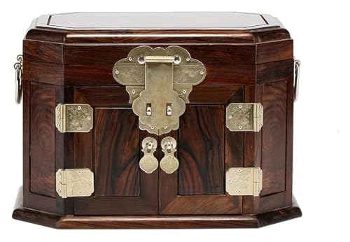 YHDMBBSHNB Schmuckkästchen, Schmuckschatulle aus Holz, Holz Multi Layer Haushalt Mahagoni Aufbewahrungsbox Schmuck Halter Organizer(B) von YHDMBBSHNB