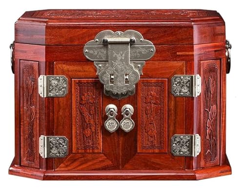 YHDMBBSHNB Schmuckkästchen, Schmuckschatulle aus Holz, Holz Multi Layer Haushalt Mahagoni Aufbewahrungsbox Schmuck Halter Organizer(C) von YHDMBBSHNB