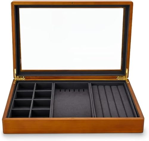 YHDMBBSHNB Schmuckkästchen, Schmuckschatulle aus Holz, Holz Schmuck Aufbewahrungsbox Ring Display Tray Armband Boxen und Organisatoren(B2) von YHDMBBSHNB