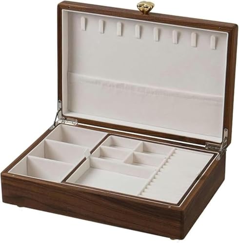 YHDMBBSHNB Schmuckkästchen, Schmuckschatulle aus Holz, Ring Ohrring Halskette Armband Uhr Aufbewahrungsbox Holz Schmuck 13,38 Zoll Boxen und Organisatoren(A) von YHDMBBSHNB