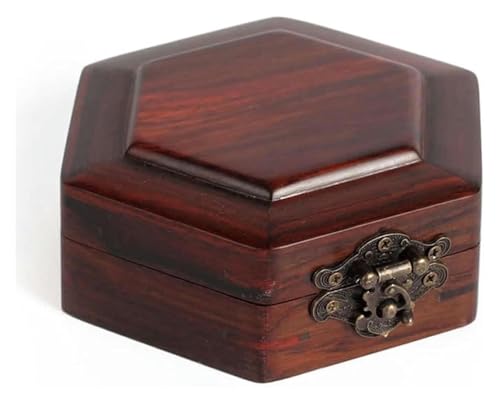YHDMBBSHNB Schmuckkästchen, Schmuckschatulle aus Holz, Vintage-Box, Vintage-Schmuckschatulle, Aufbewahrungsbox aus Massivholz, Retro-Hochzeitsbox(Large) von YHDMBBSHNB