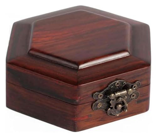 YHDMBBSHNB Schmuckkästchen, Schmuckschatulle aus Holz, Vintage-Box, Vintage-Schmuckschatulle, Aufbewahrungsbox aus Massivholz, Retro-Hochzeitsbox(Medium) von YHDMBBSHNB